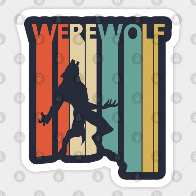 Vintage Halloween Werewolf Gift Sticker by GWENT